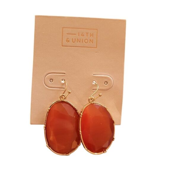 14th & Union Gold and Orange Earrings - Picture 1 of 3